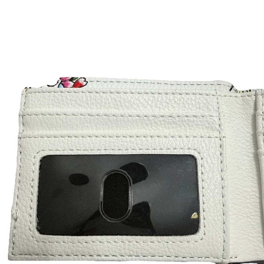 Ed Hardy Men Offwhite Wallet Bi-fold Valet Tray PU Leather My Love True Tattoo